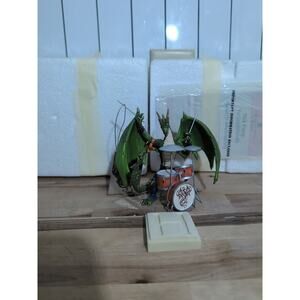 Scorch McGnarley Dragon Figurine, Fiery Youngbloods Drummer, Hamilton Collection